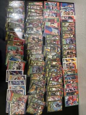 90-100 Vintage Football Card Lot NFL Bulk 5 Penny Sleeves Mixed Brands Baseball